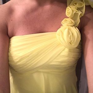 Summer yellow bridesmaid dress